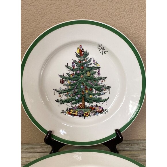 Spode Christmas Tree 10¾" Dinner Plates Set of 2 S3324-A8 - Picture 2 of 9